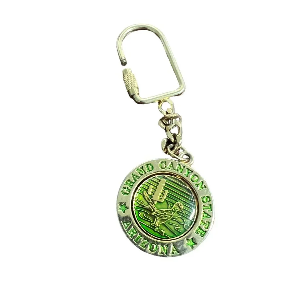 Grand Canyon‎ Keychain National Park Key Ring Rotating Fob Souvenir Road Runner